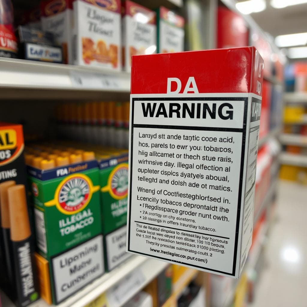 FDA、日常用品の形をした違法タバコ製品販売小売店への警告
