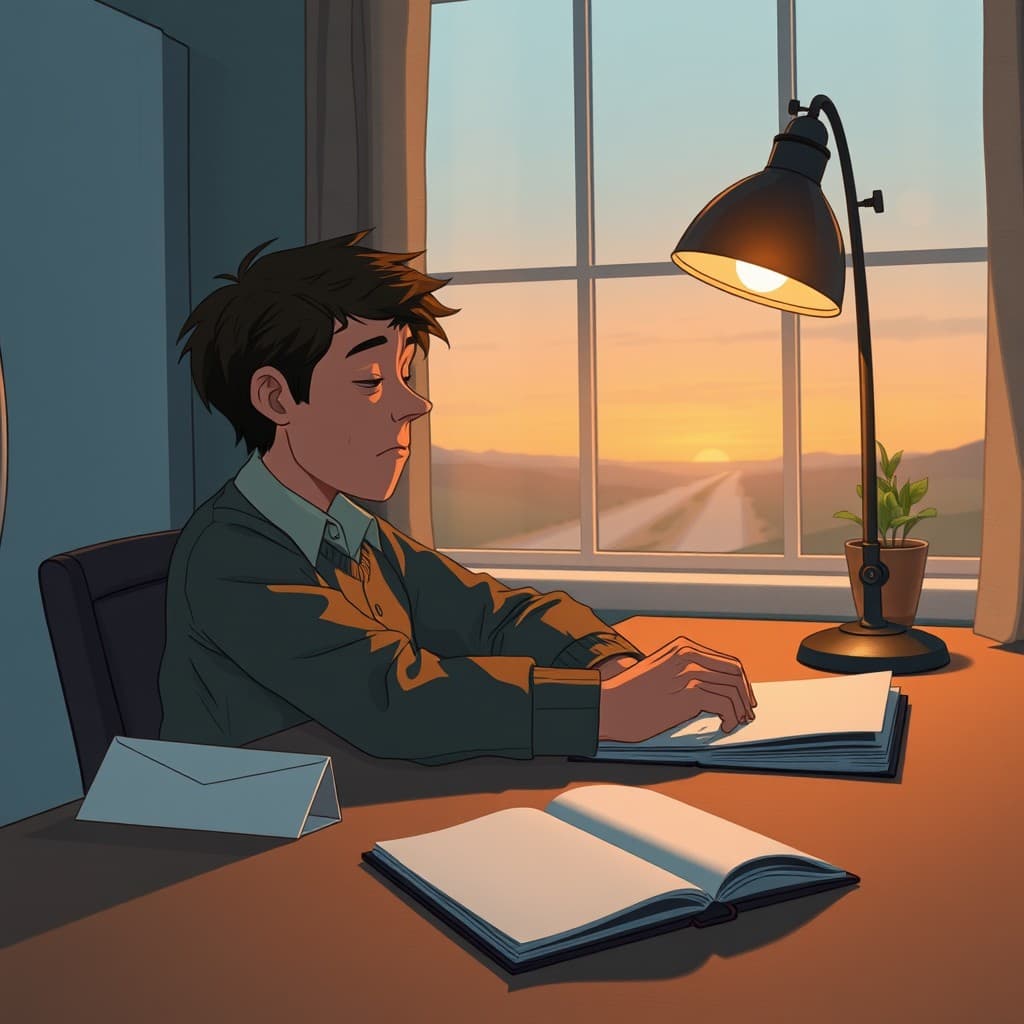 「辞職を考えているあなたへ:実践的なアドバイス」の気持ちを描いた温かな手描きアニメーション