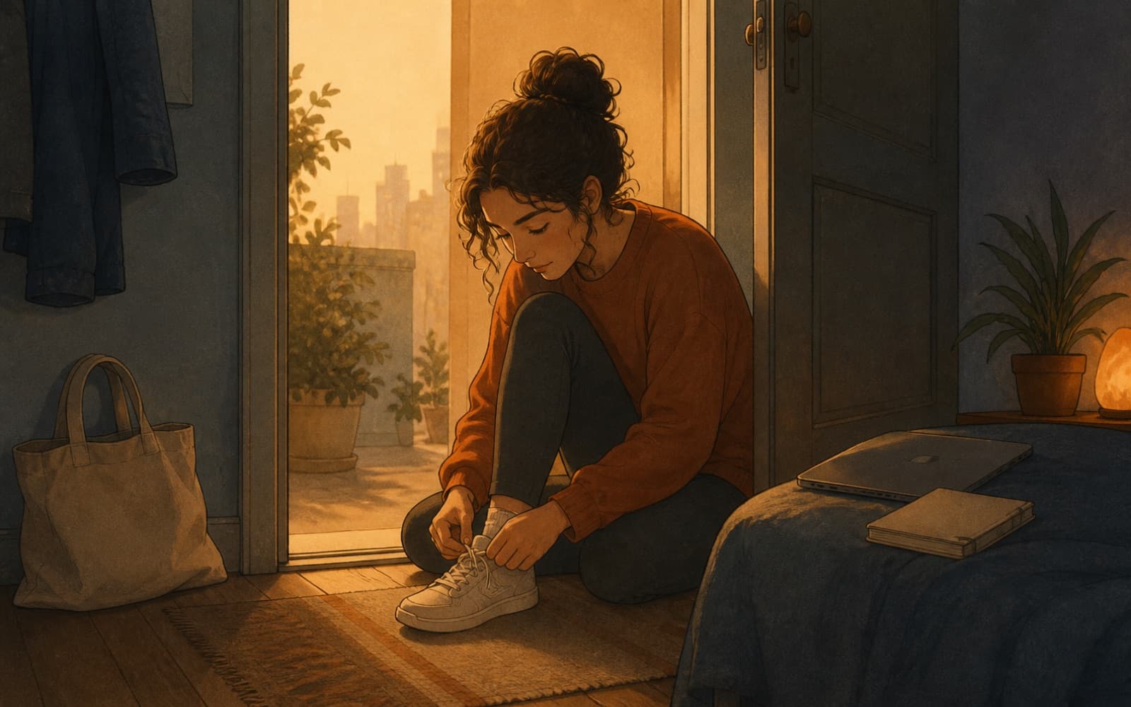 다 싫어지는 날의 마음을 마주할 때의 마음을 담은 따뜻한 손그림 일러스트